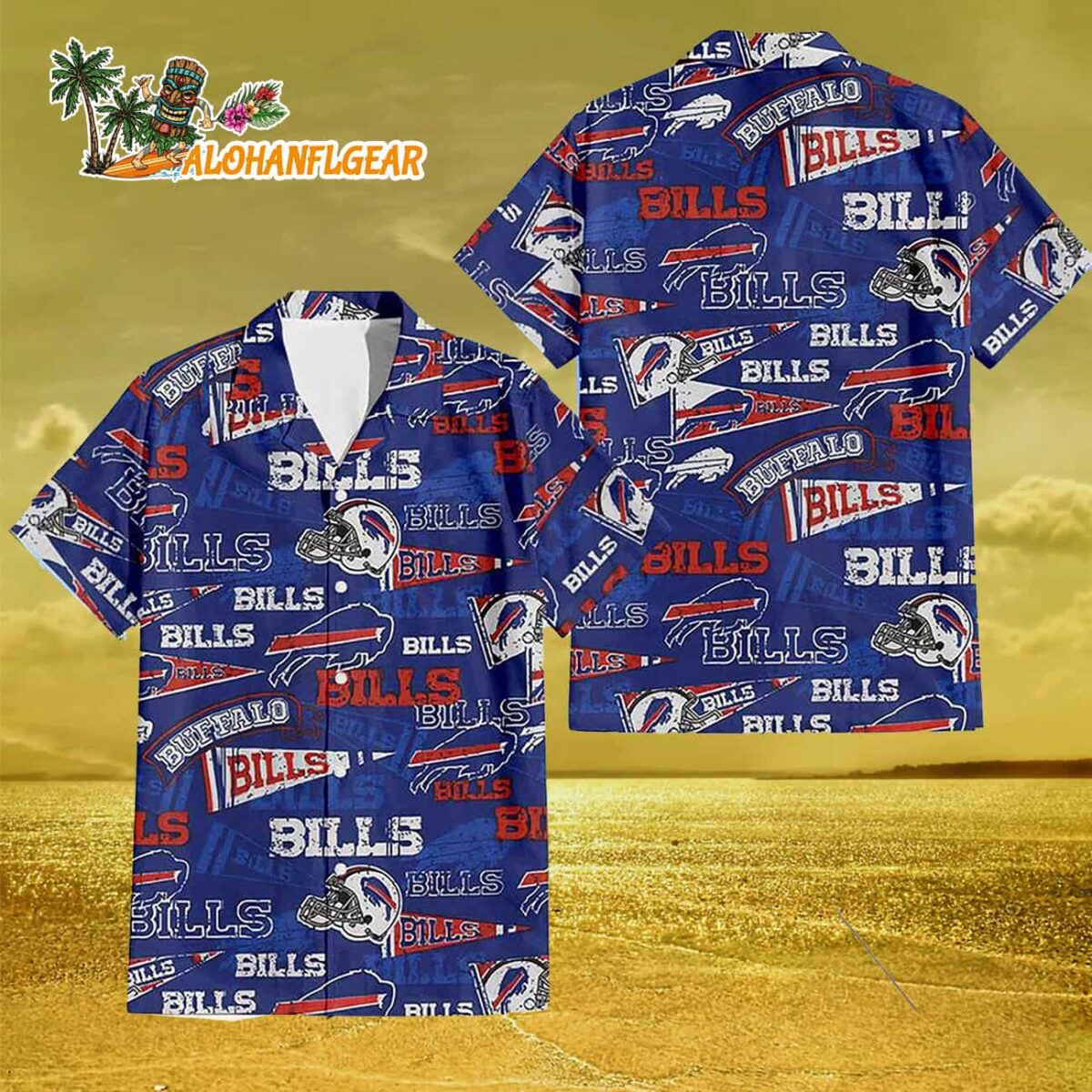 Buffalo Bills Hawaiin Shirt Beach Shorts 3