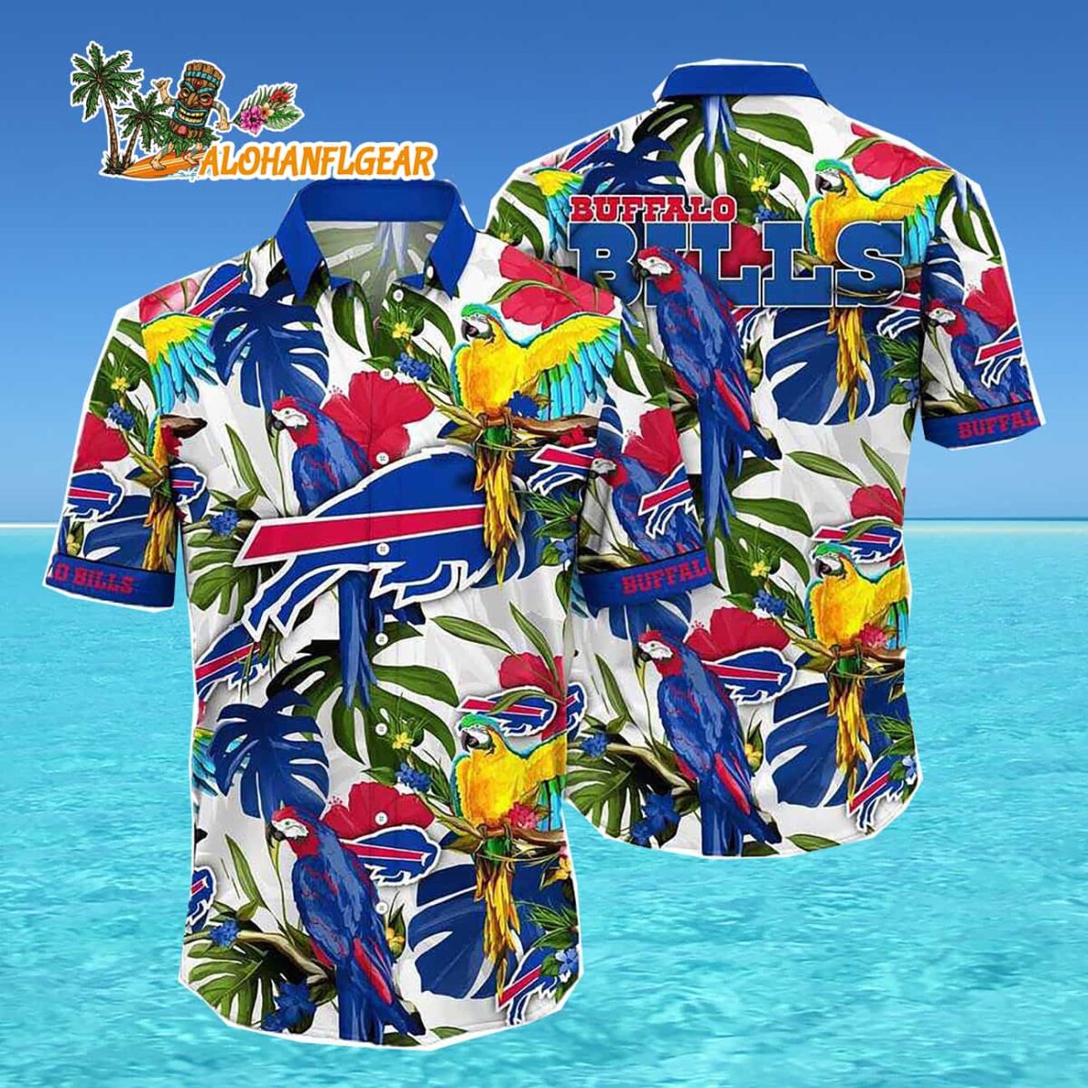 Buffalo Bills Parrots Tropical Flower Hawaiian Shirt 4