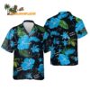 Carolina Panthers Color Hibiscus Button Up Hawaiian Shirt 1