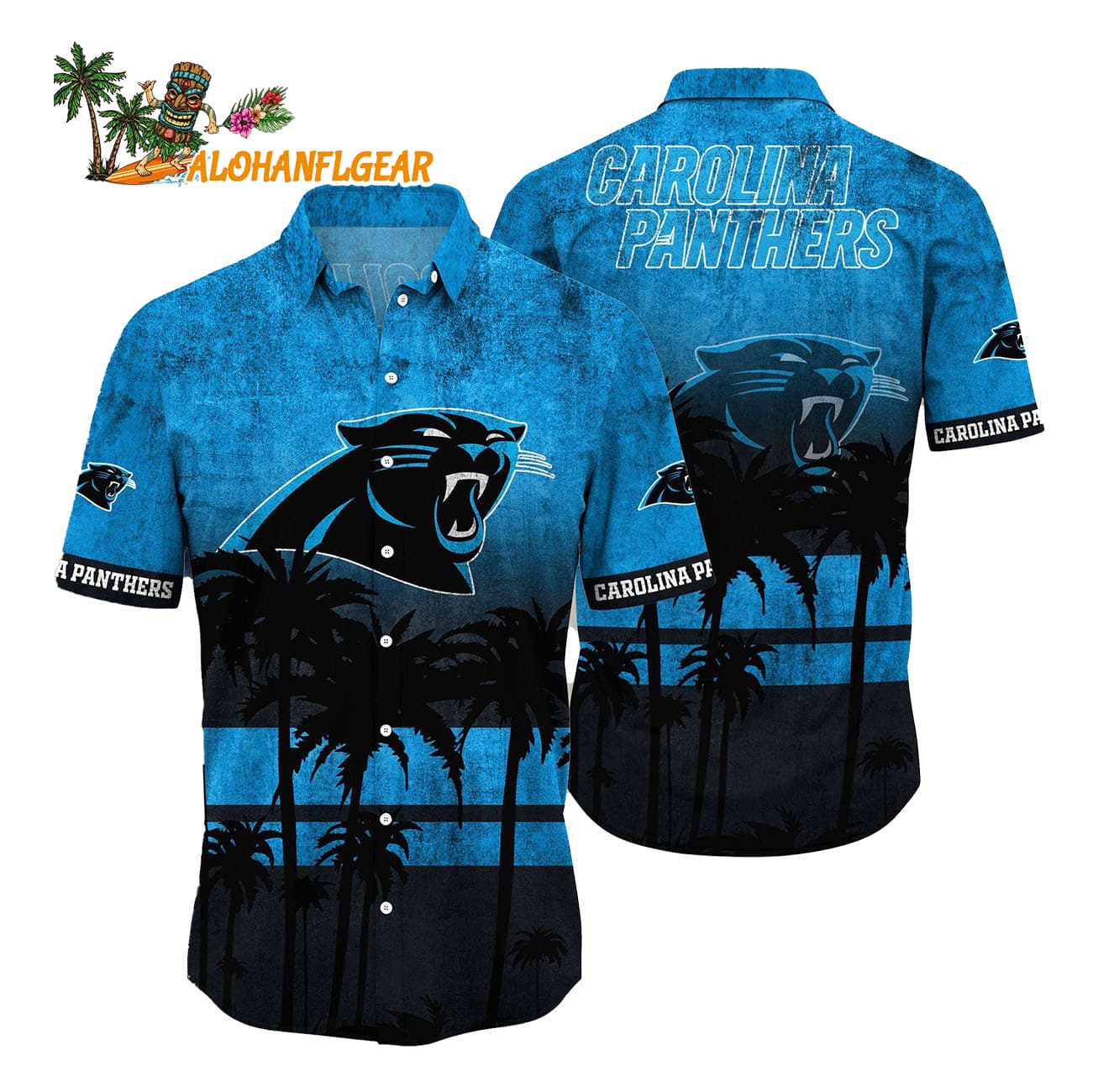 Carolina Panthers Palm Tree Summer New Hawaiian Shirt Carolina Panthers Palm Tree Summer New Hawaiian Shirt