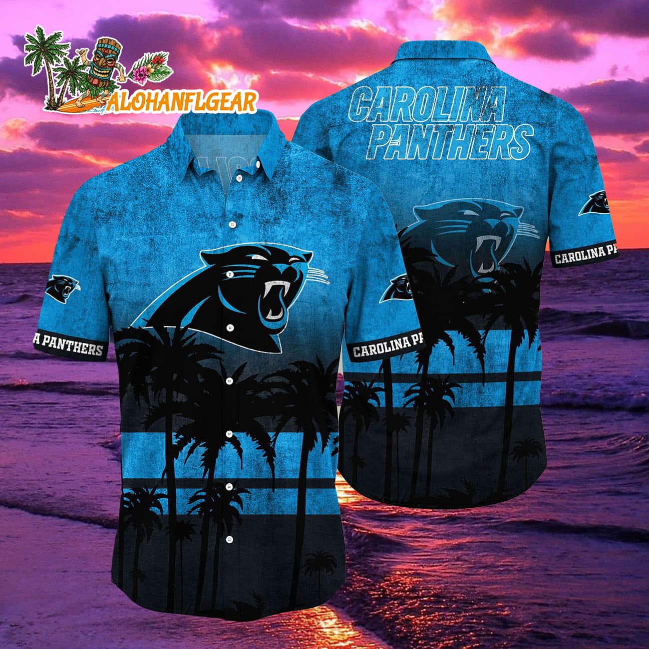 Carolina Panthers Palm Tree Summer New Hawaiian Shirt Carolina Panthers Palm Tree Summer New Hawaiian Shirt