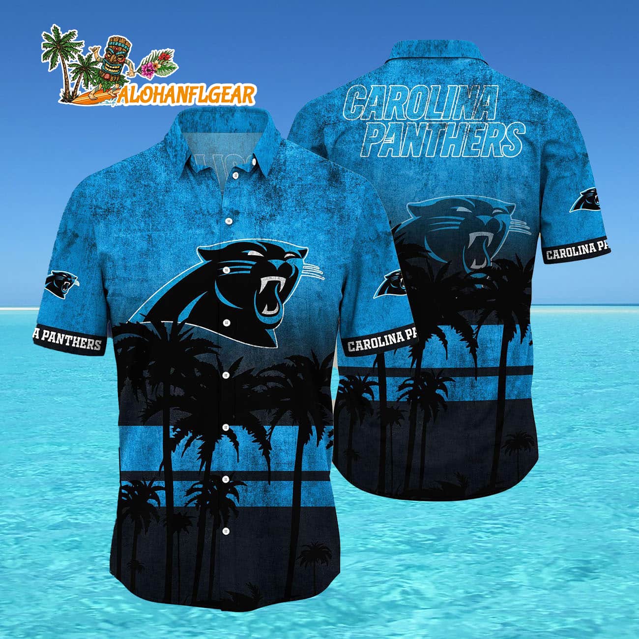 Carolina Panthers Palm Tree Summer New Hawaiian Shirt Carolina Panthers Palm Tree Summer New Hawaiian Shirt