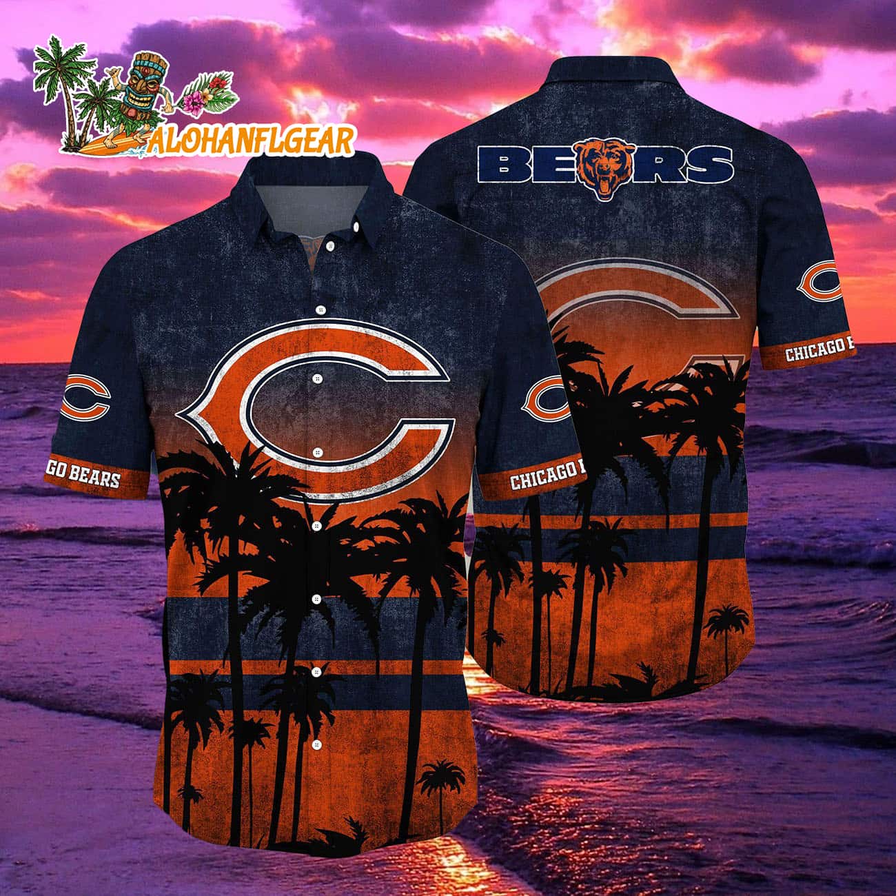 Chicago Bears Palm Tree Summer New Hawaiian Shirt Chicago Bears Palm Tree Summer New Hawaiian Shirt