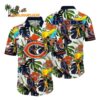 Chicago Bears Parrots Tropical Flower Hawaiian Shirt 1