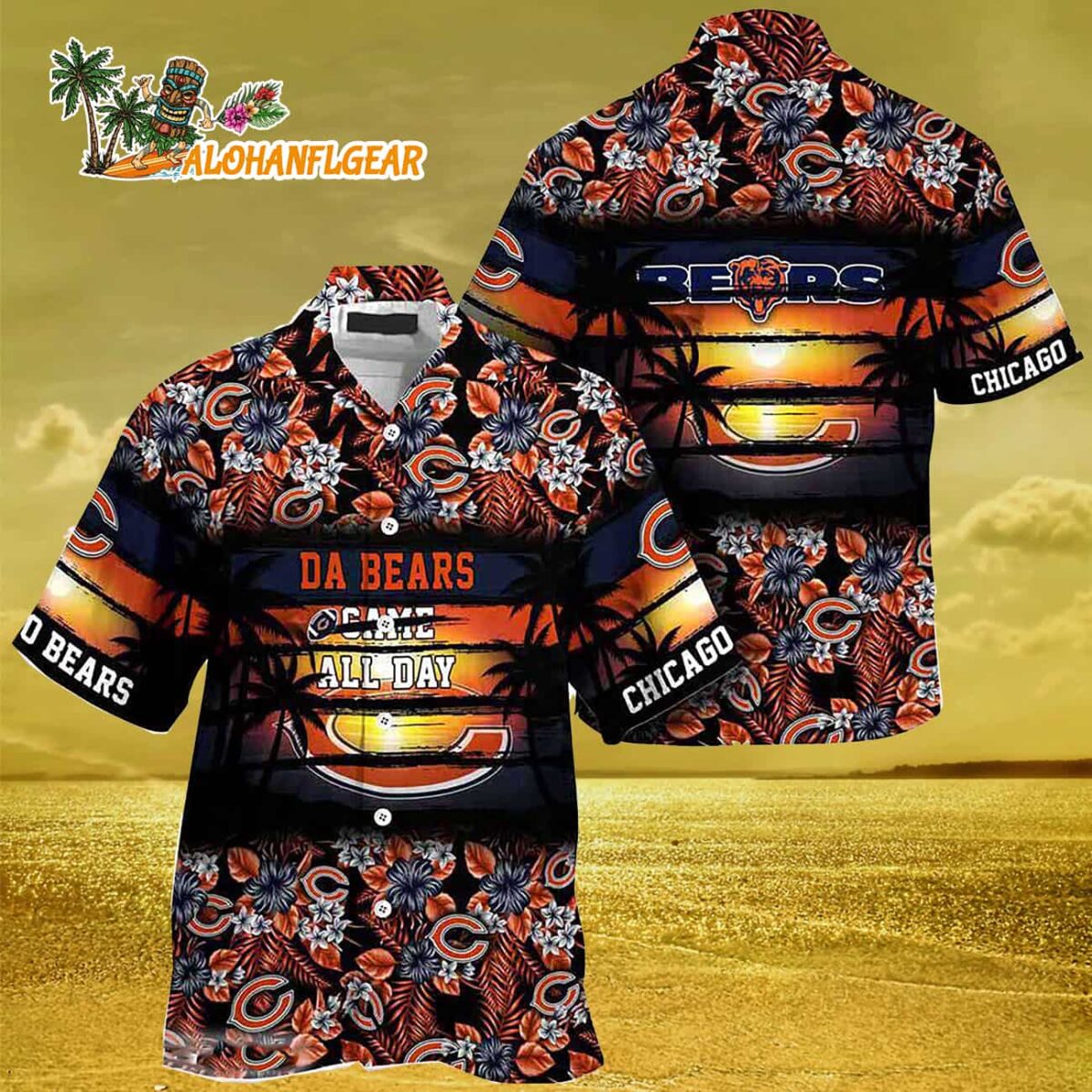 Chicago Bears Summer Beach Hawaiian Shirt 2 Chicago Bears Summer Beach Hawaiian Shirt 3