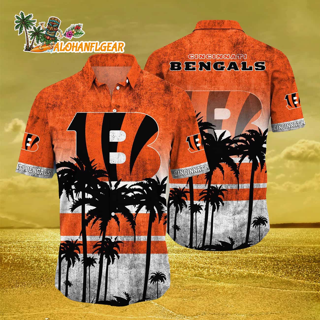 Cincinnati Bengals Palm Tree Summer New Hawaiian Shirt Cincinnati Bengals Palm Tree Summer New Hawaiian Shirt