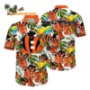 Cincinnati Bengals Parrots Tropical Flower Hawaiian Shirt 1
