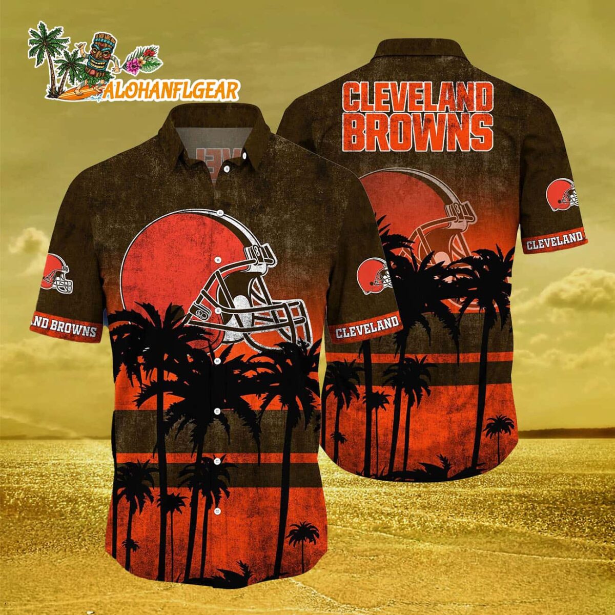 Cleveland Browns Palm Tree Summer New Hawaiian Shirt 3