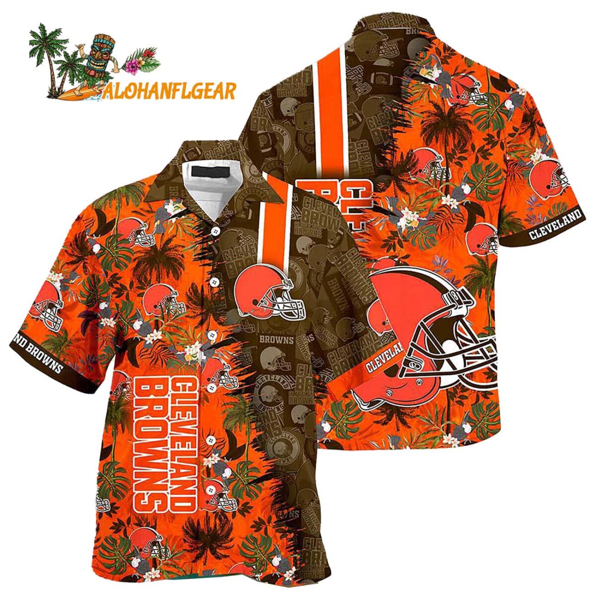 Cleveland Browns Summer Button Up New Design Hawaiian Shirt 1