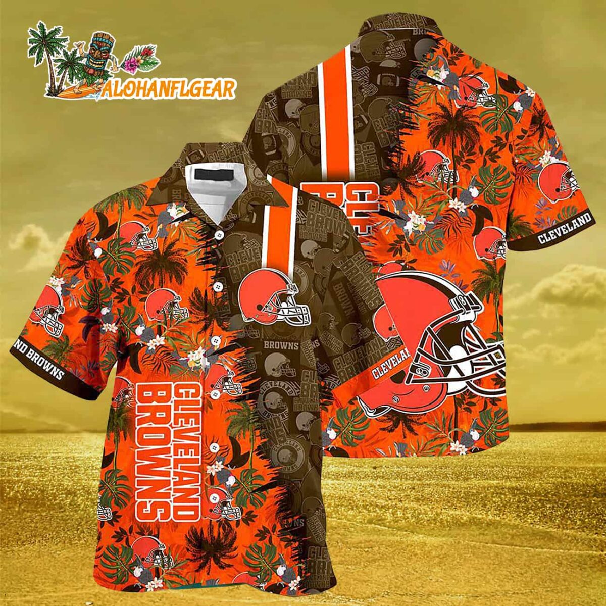 Cleveland Browns Summer Button Up New Design Hawaiian Shirt 3