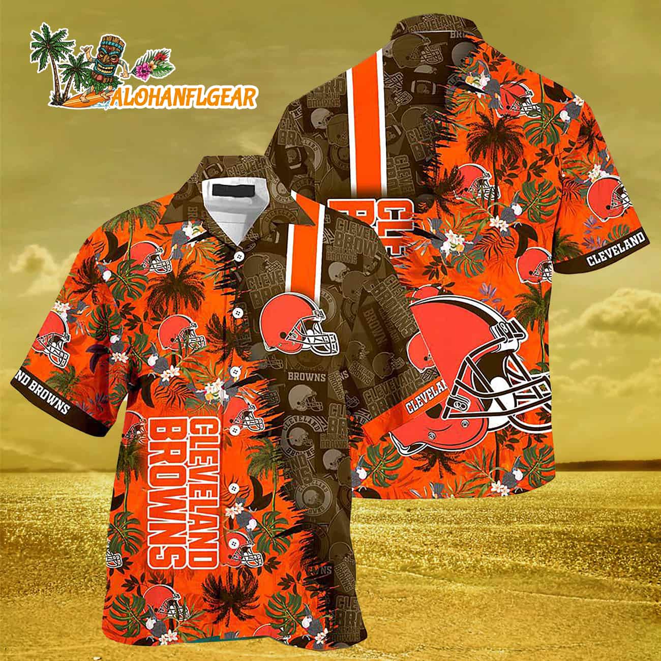 Cleveland Browns Summer Button Up New Design Hawaiian Shirt Cleveland Browns Summer Button Up New Design Hawaiian Shirt