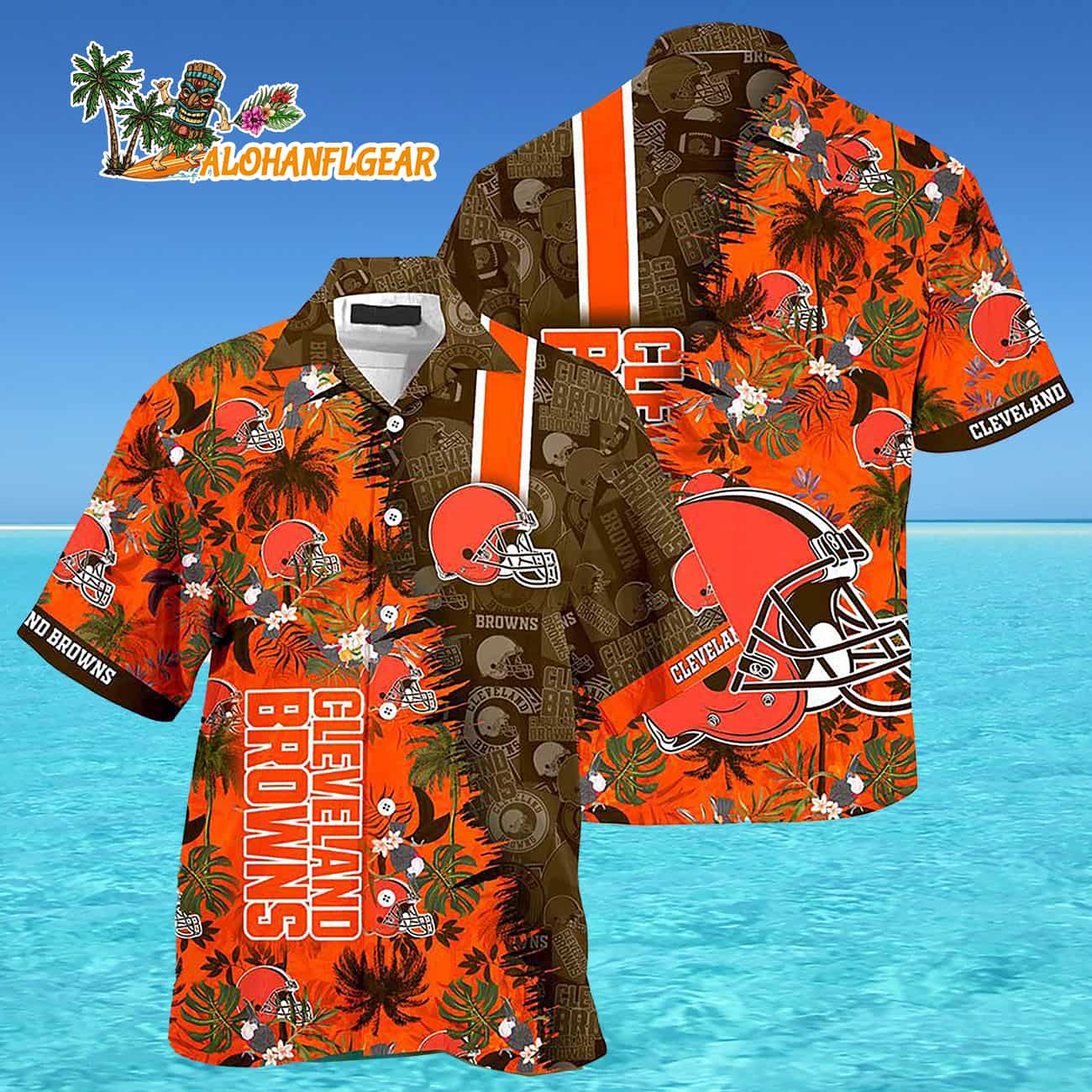 Cleveland Browns Summer Button Up New Design Hawaiian Shirt Cleveland Browns Summer Button Up New Design Hawaiian Shirt