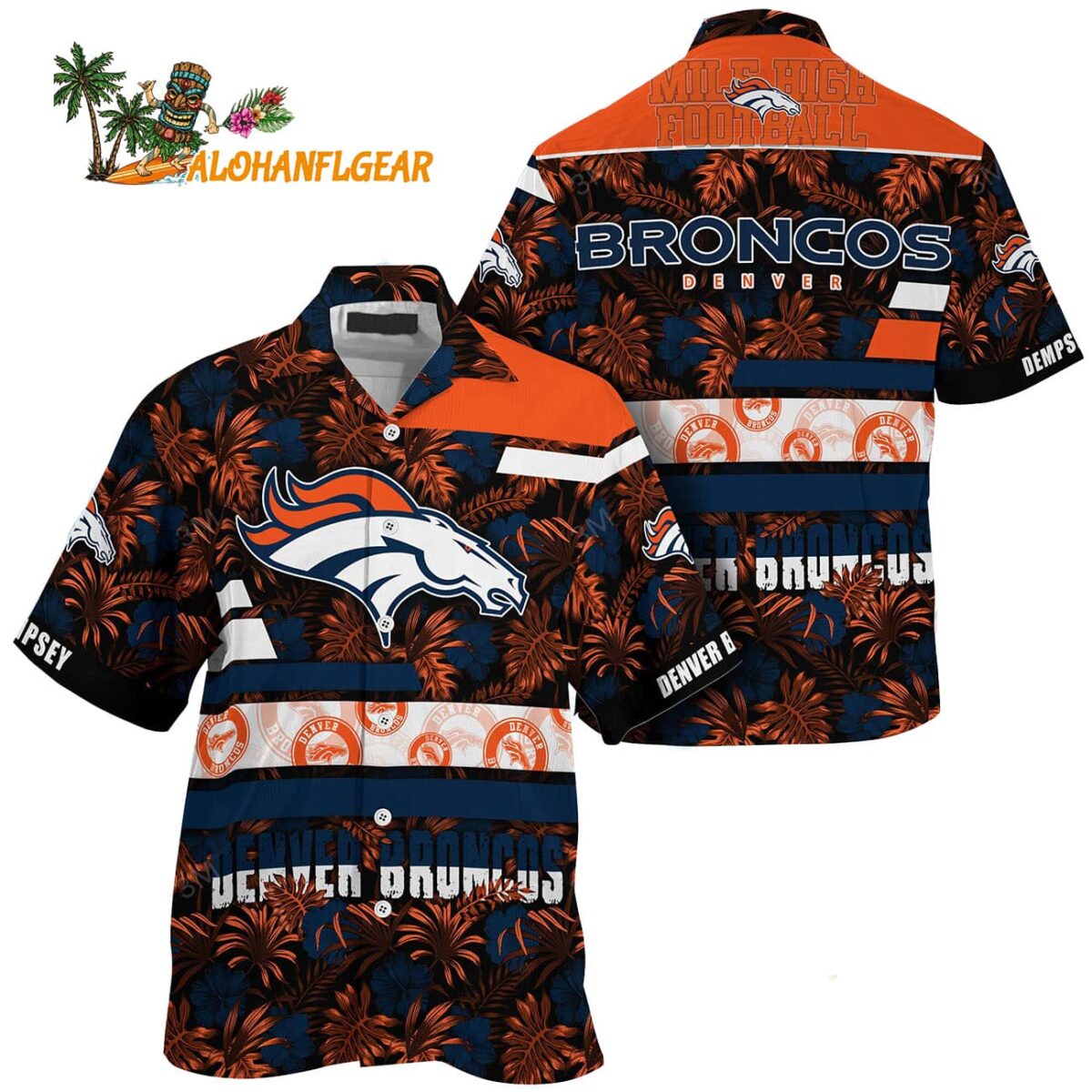 Denver Broncos Flower Summer Limited Hawaiian Shirt 1