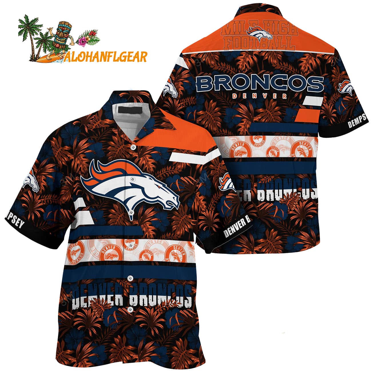 Denver Broncos Flower Summer Limited Hawaiian Shirt Denver Broncos Flower Summer Limited Hawaiian Shirt