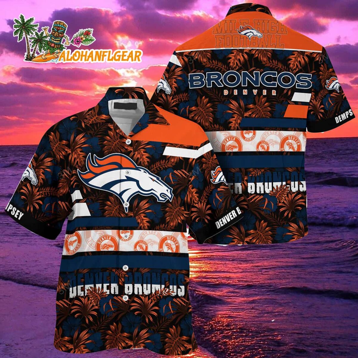 Denver Broncos Flower Summer Limited Hawaiian Shirt 2