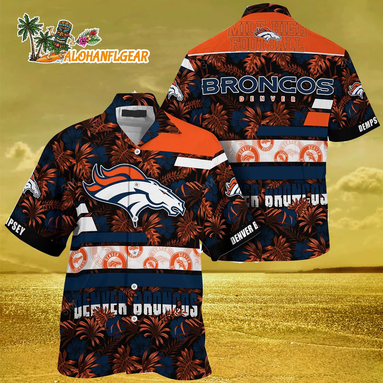 Denver Broncos Flower Summer Limited Hawaiian Shirt Denver Broncos Flower Summer Limited Hawaiian Shirt