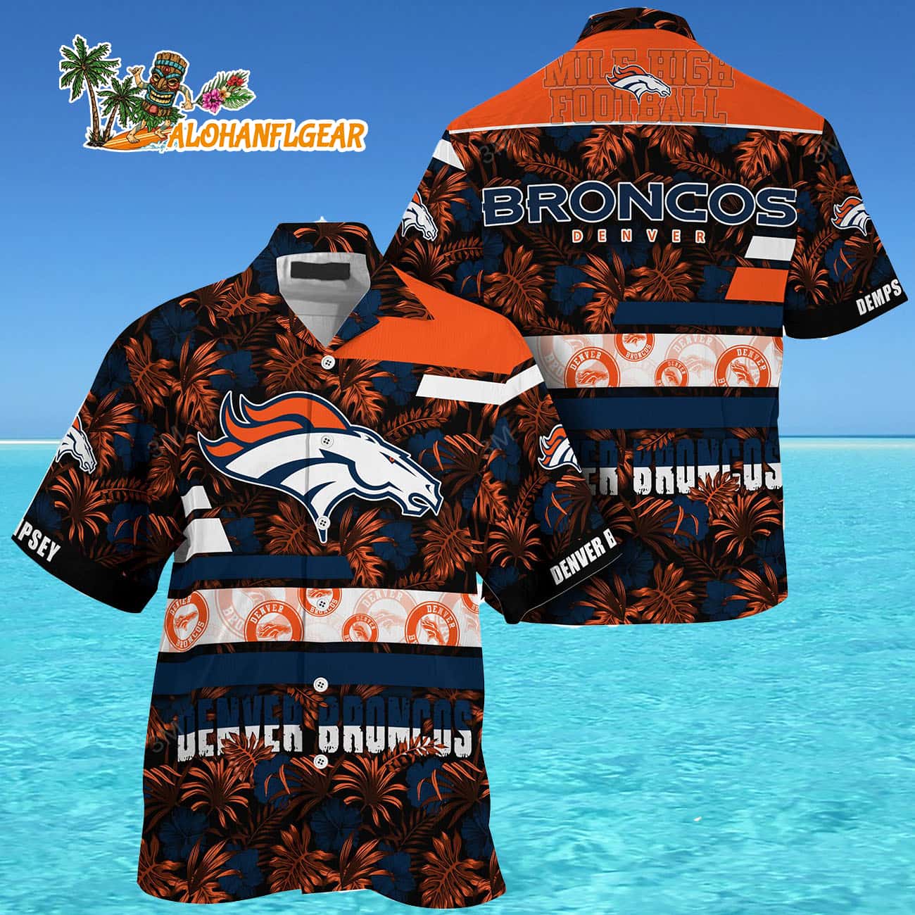 Denver Broncos Flower Summer Limited Hawaiian Shirt Denver Broncos Flower Summer Limited Hawaiian Shirt