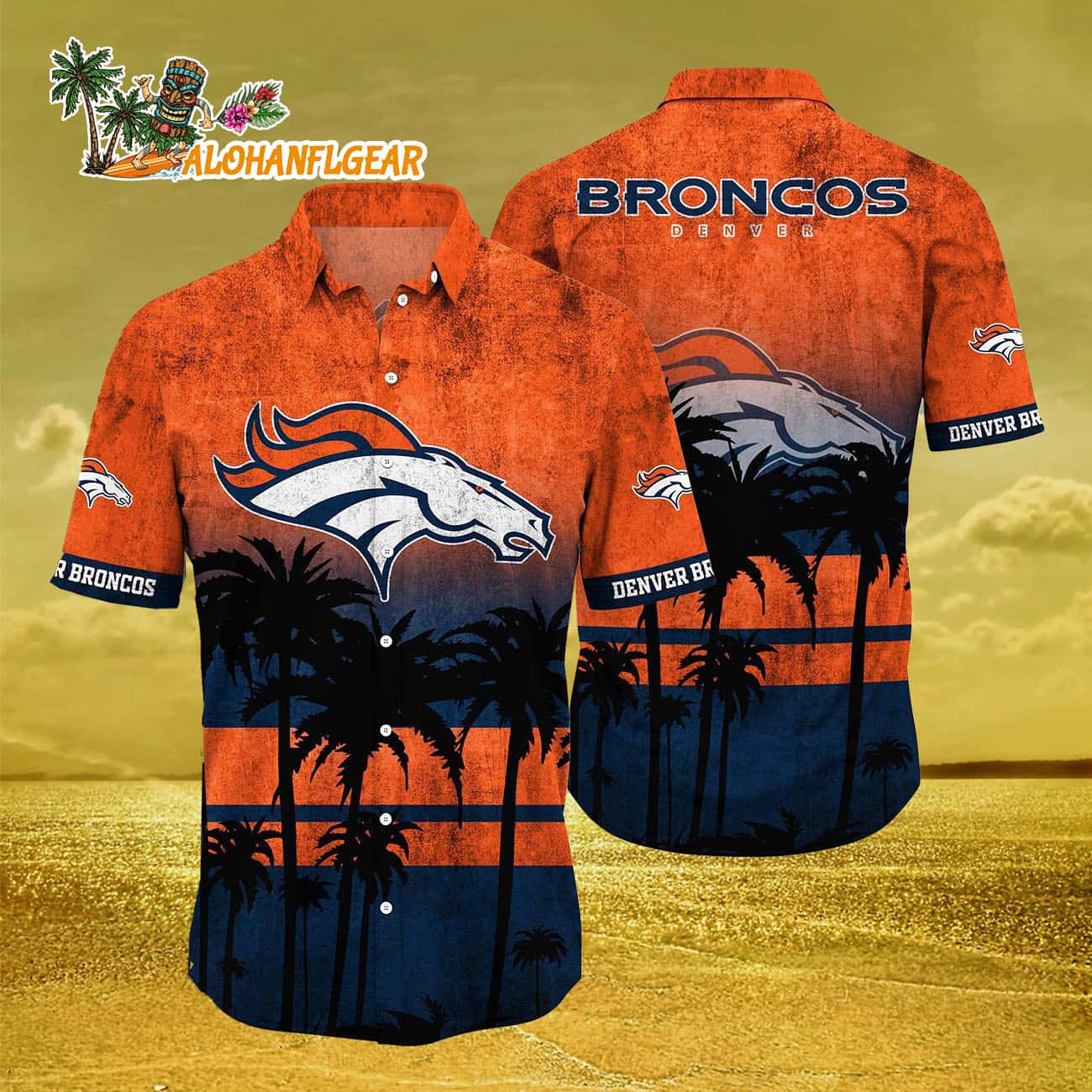 Denver Broncos Palm Tree Summer New Hawaiian Shirt Denver Broncos Palm Tree Summer New Hawaiian Shirt