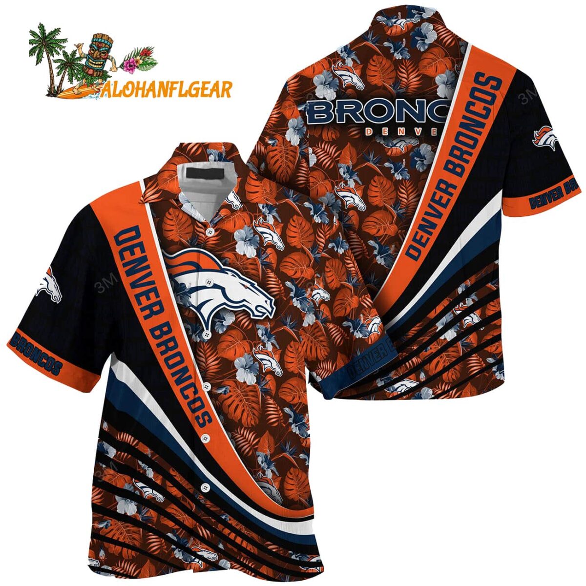 Denver Broncos Summer Hawaii Shirt With Tropical Flower Pattern 1
