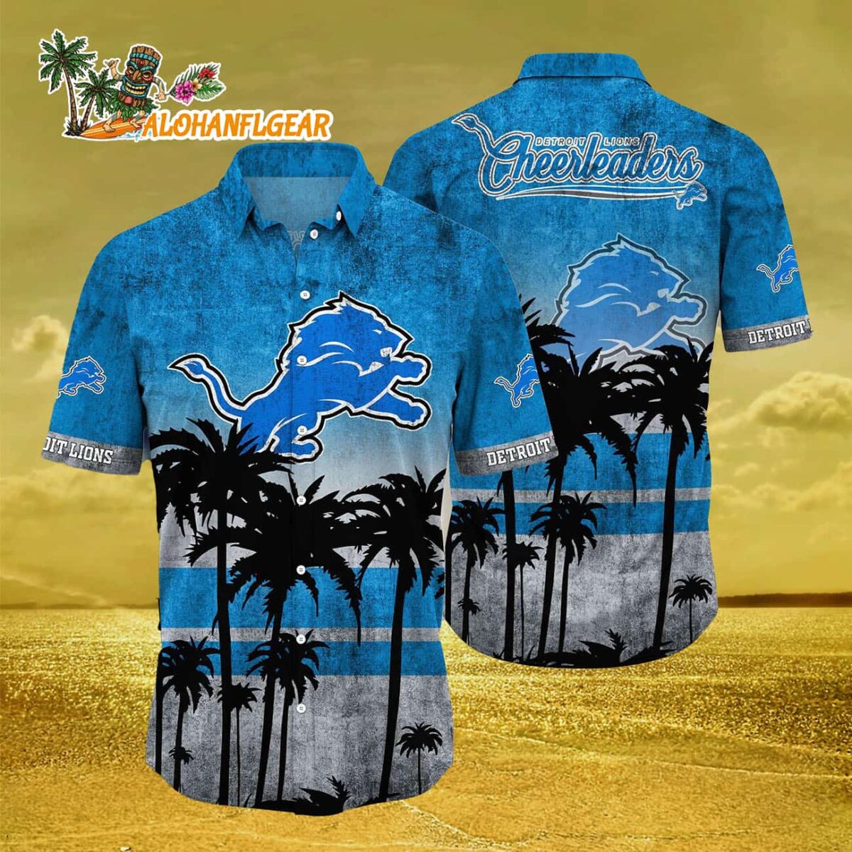 Detroit Lions Palm Tree Summer New Hawaiian Shirt 3
