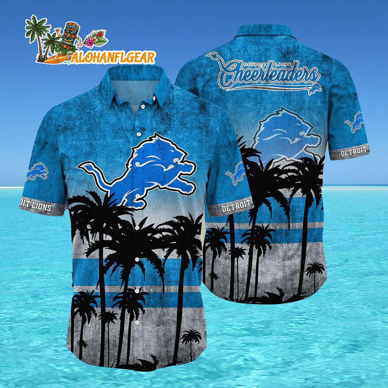 Detroit Lions Palm Tree Summer New Hawaiian Shirt Detroit Lions Palm Tree Summer New Hawaiian Shirt