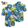 Detroit Lions Parrots Tropical Flower Hawaiian Shirt 1