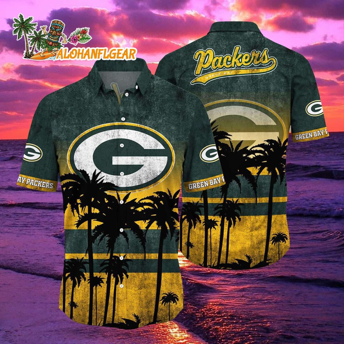 Green Bay Packers Palm Tree Summer New Hawaiian Shirt 1 Green Bay Packers Palm Tree Summer New Hawaiian Shirt 2