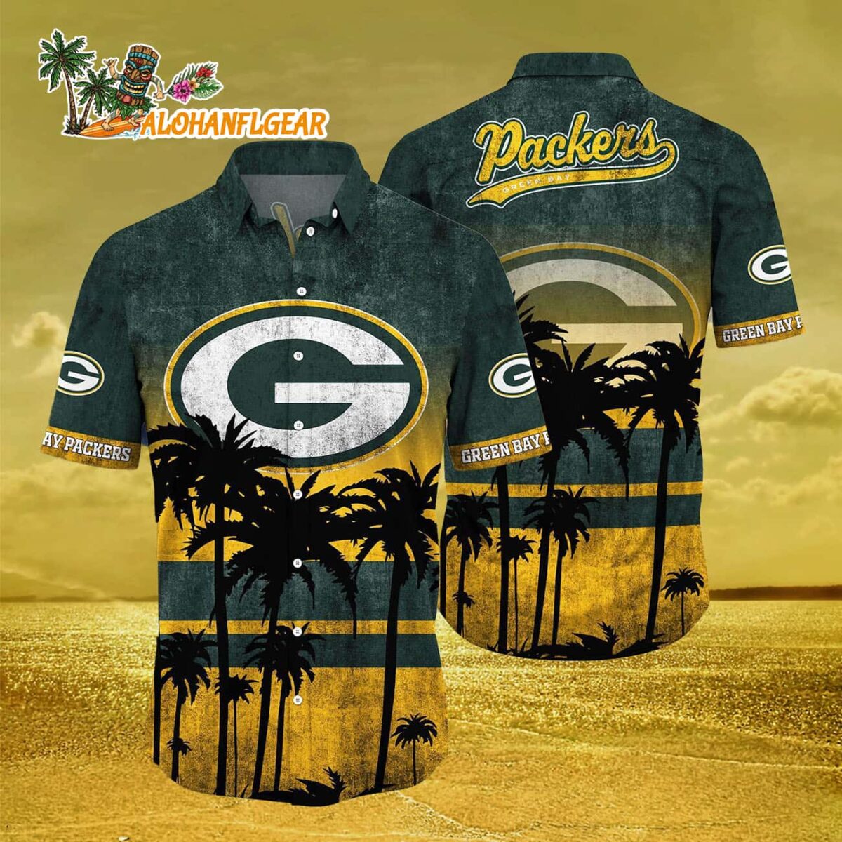Green Bay Packers Palm Tree Summer New Hawaiian Shirt 2 Green Bay Packers Palm Tree Summer New Hawaiian Shirt 3