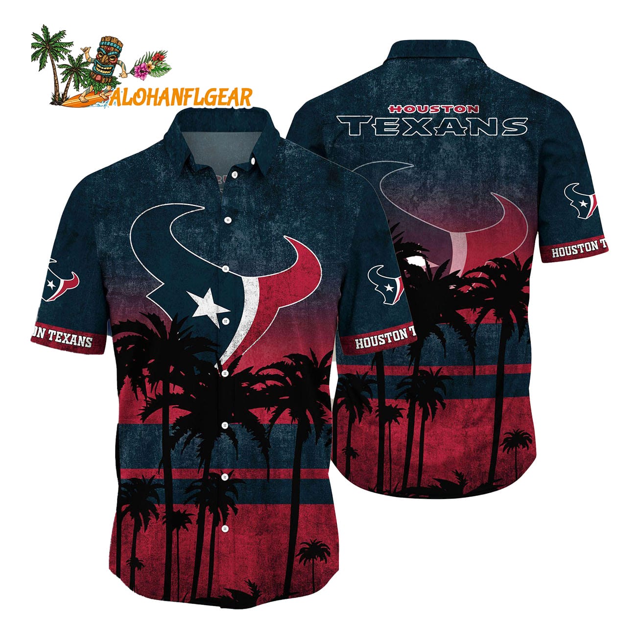 Houston Texans Palm Tree Summer New Hawaiian Shirt Houston Texans Palm Tree Summer New Hawaiian Shirt