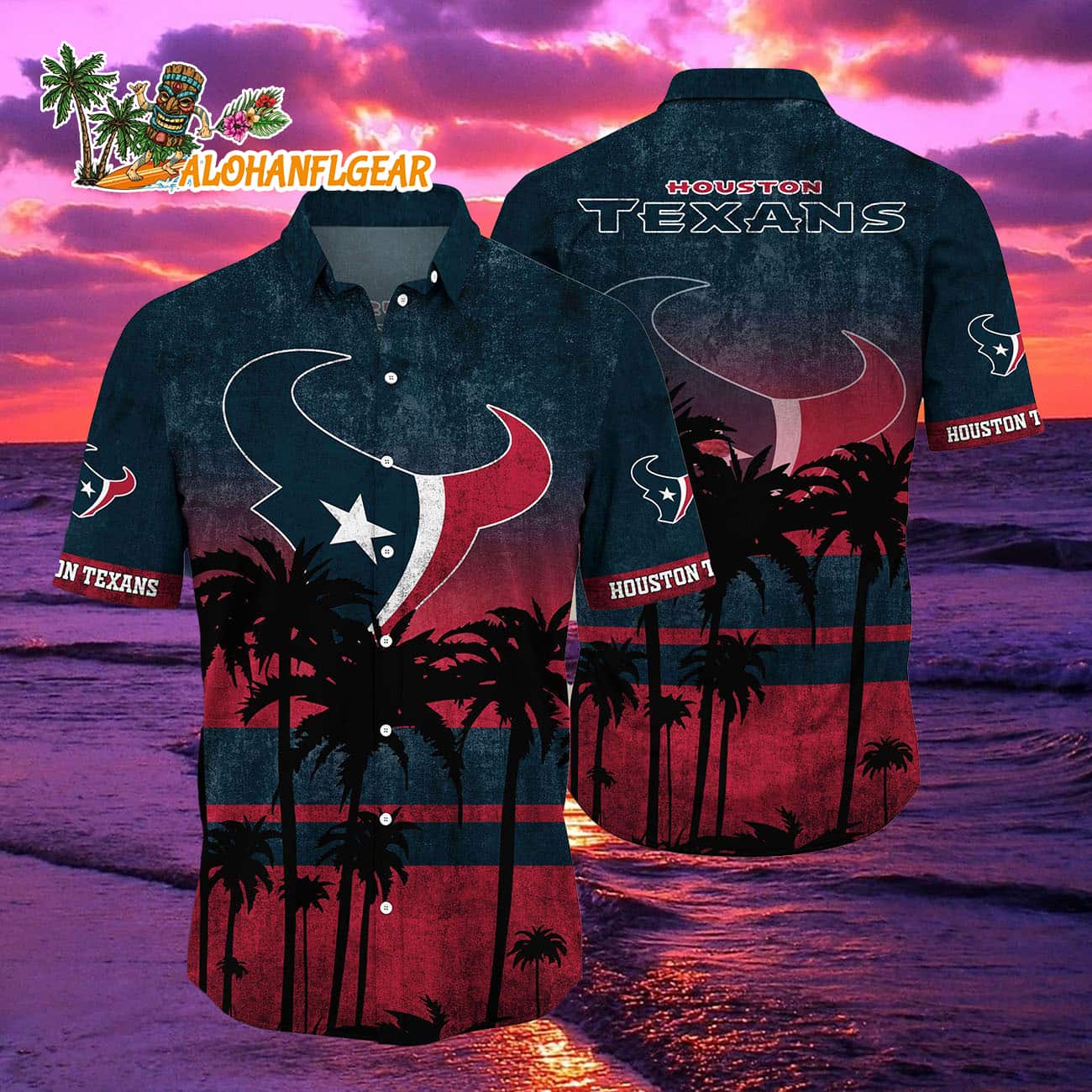 Houston Texans Palm Tree Summer New Hawaiian Shirt Houston Texans Palm Tree Summer New Hawaiian Shirt