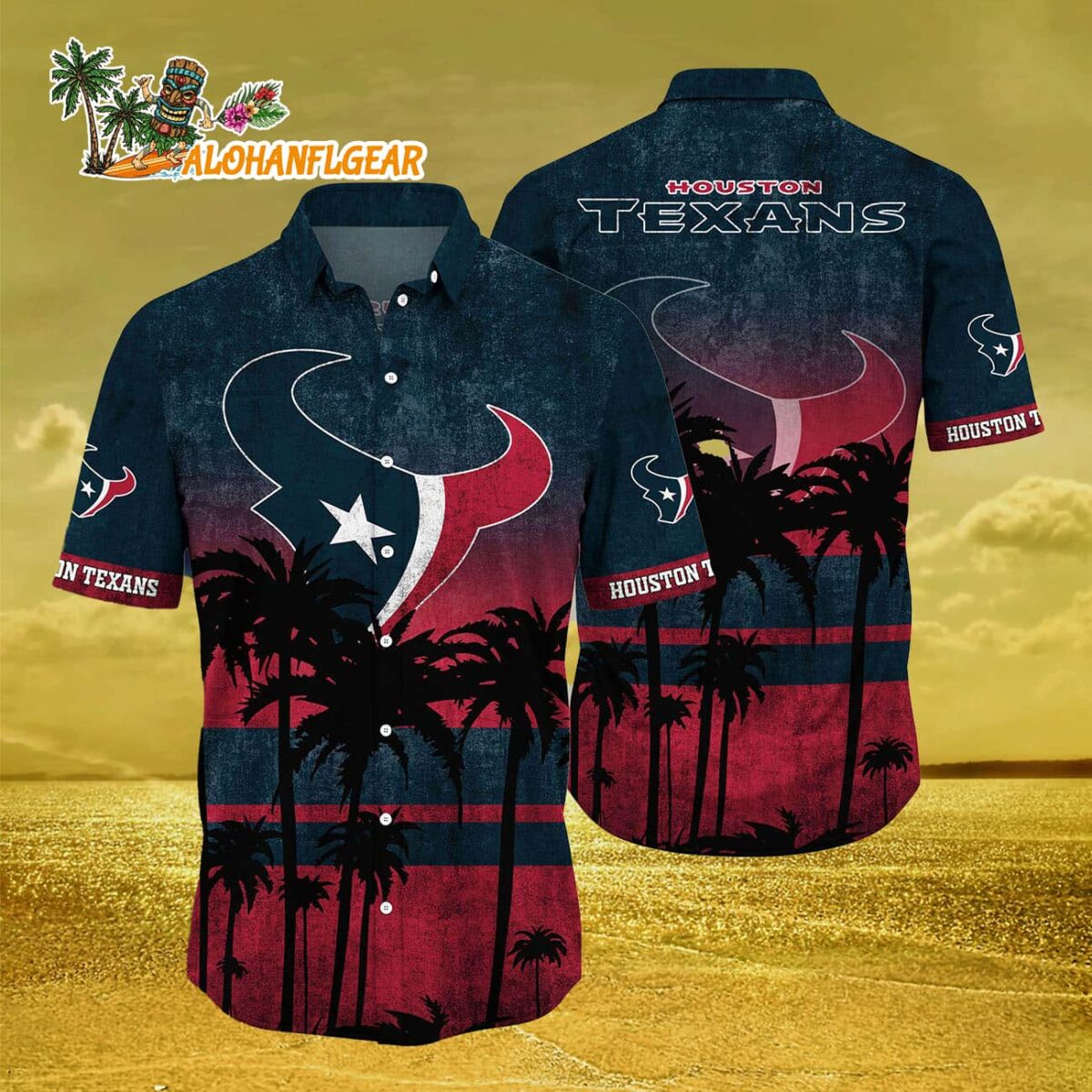 Houston Texans Palm Tree Summer New Hawaiian Shirt 3