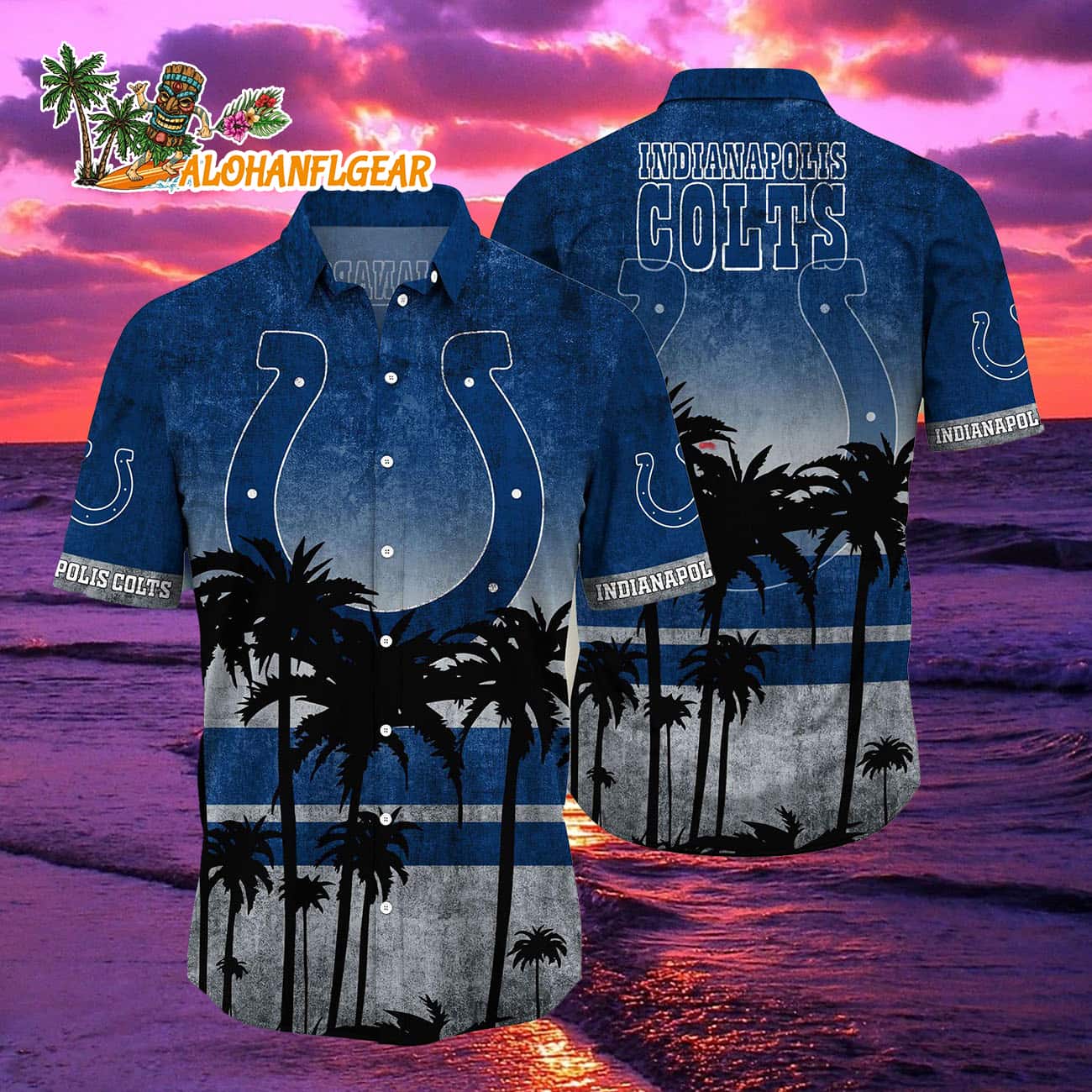 Indianapolis Colts Palm Tree Summer New Hawaiian Shirt Indianapolis Colts Palm Tree Summer New Hawaiian Shirt