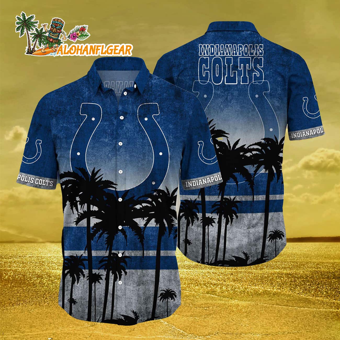 Indianapolis Colts Palm Tree Summer New Hawaiian Shirt Indianapolis Colts Palm Tree Summer New Hawaiian Shirt