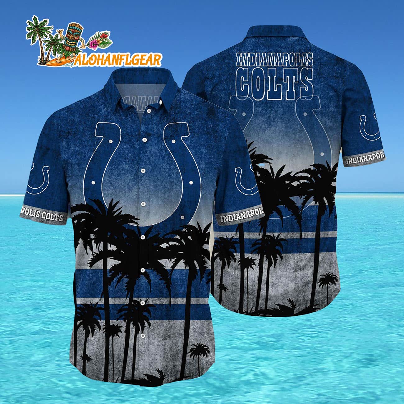 Indianapolis Colts Palm Tree Summer New Hawaiian Shirt Indianapolis Colts Palm Tree Summer New Hawaiian Shirt