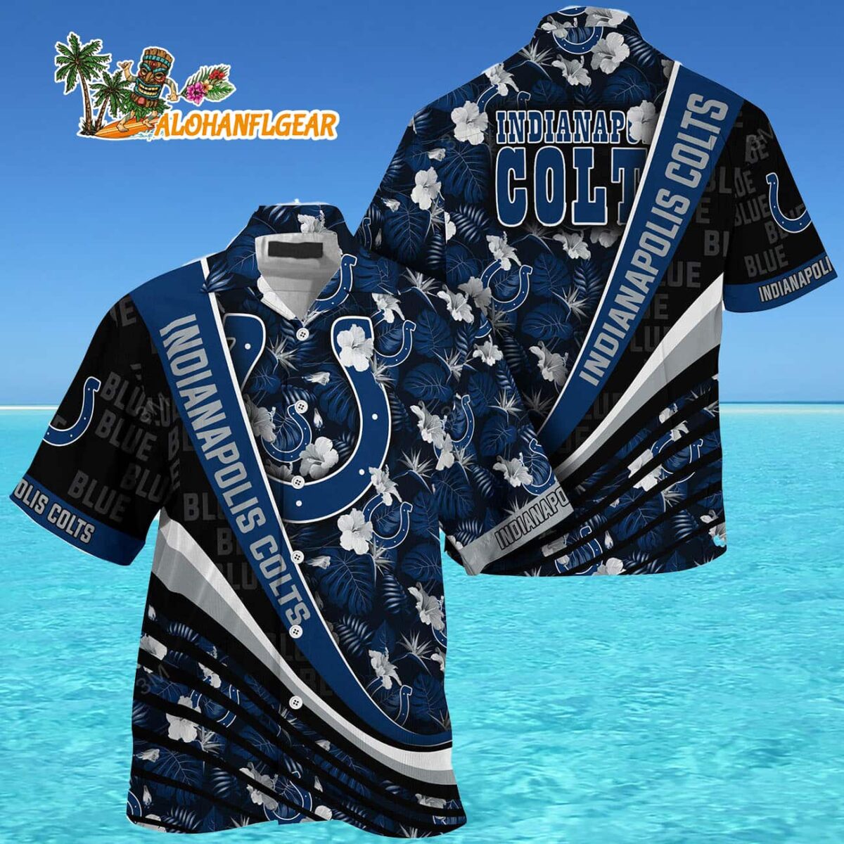 Indianapolis Colts Summer Hawaii Shirt With Tropical Flower Pattern 4