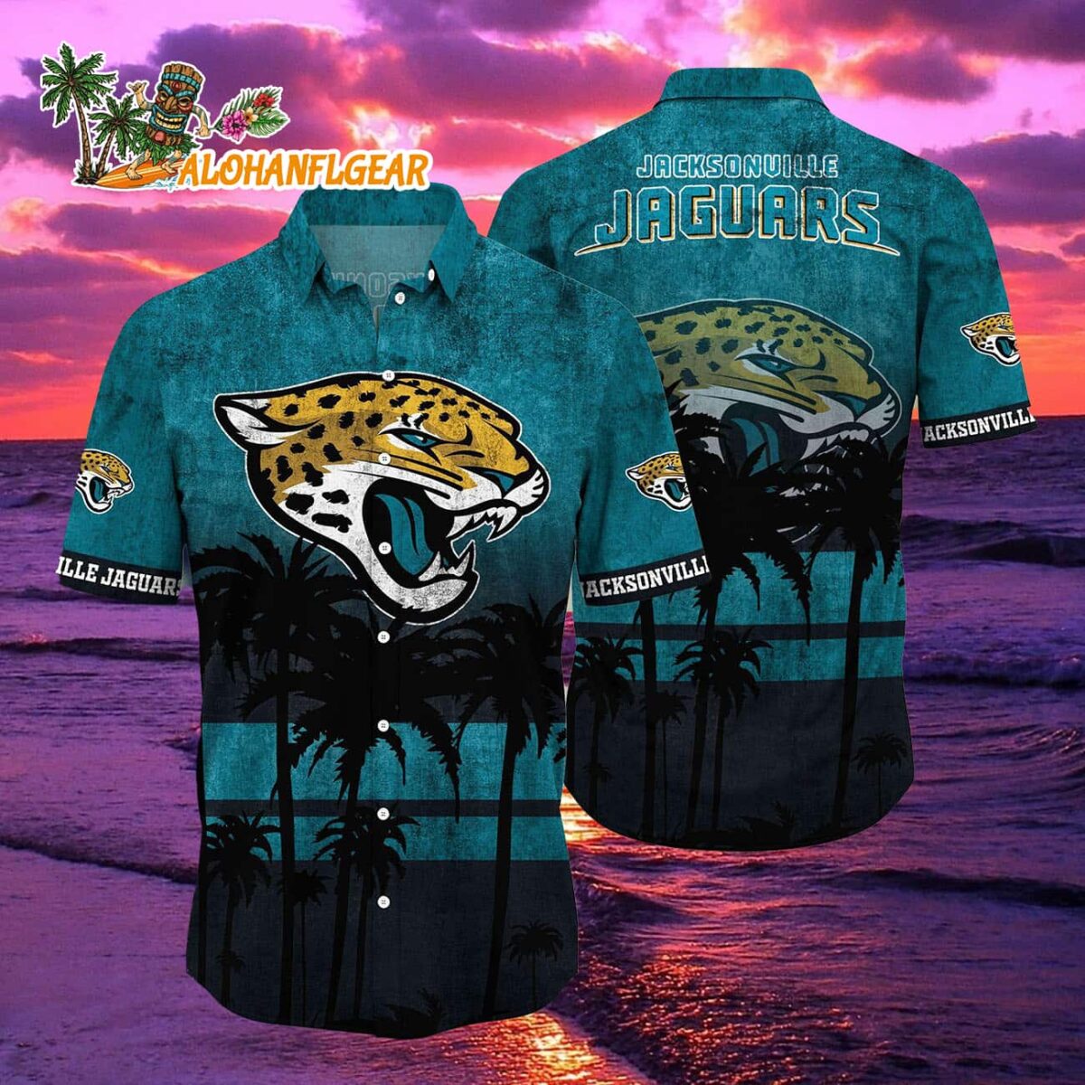 Jacksonville Jaguars Palm Tree Summer New Hawaiian Shirt 1 Jacksonville Jaguars Palm Tree Summer New Hawaiian Shirt 2
