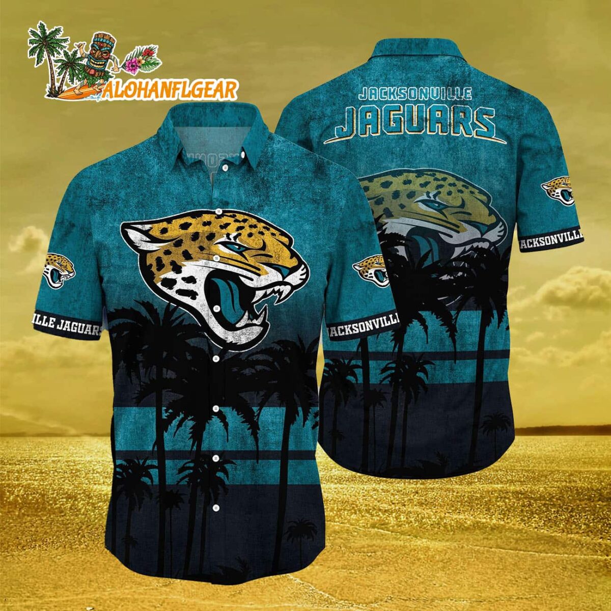 Jacksonville Jaguars Palm Tree Summer New Hawaiian Shirt 2 Jacksonville Jaguars Palm Tree Summer New Hawaiian Shirt 3