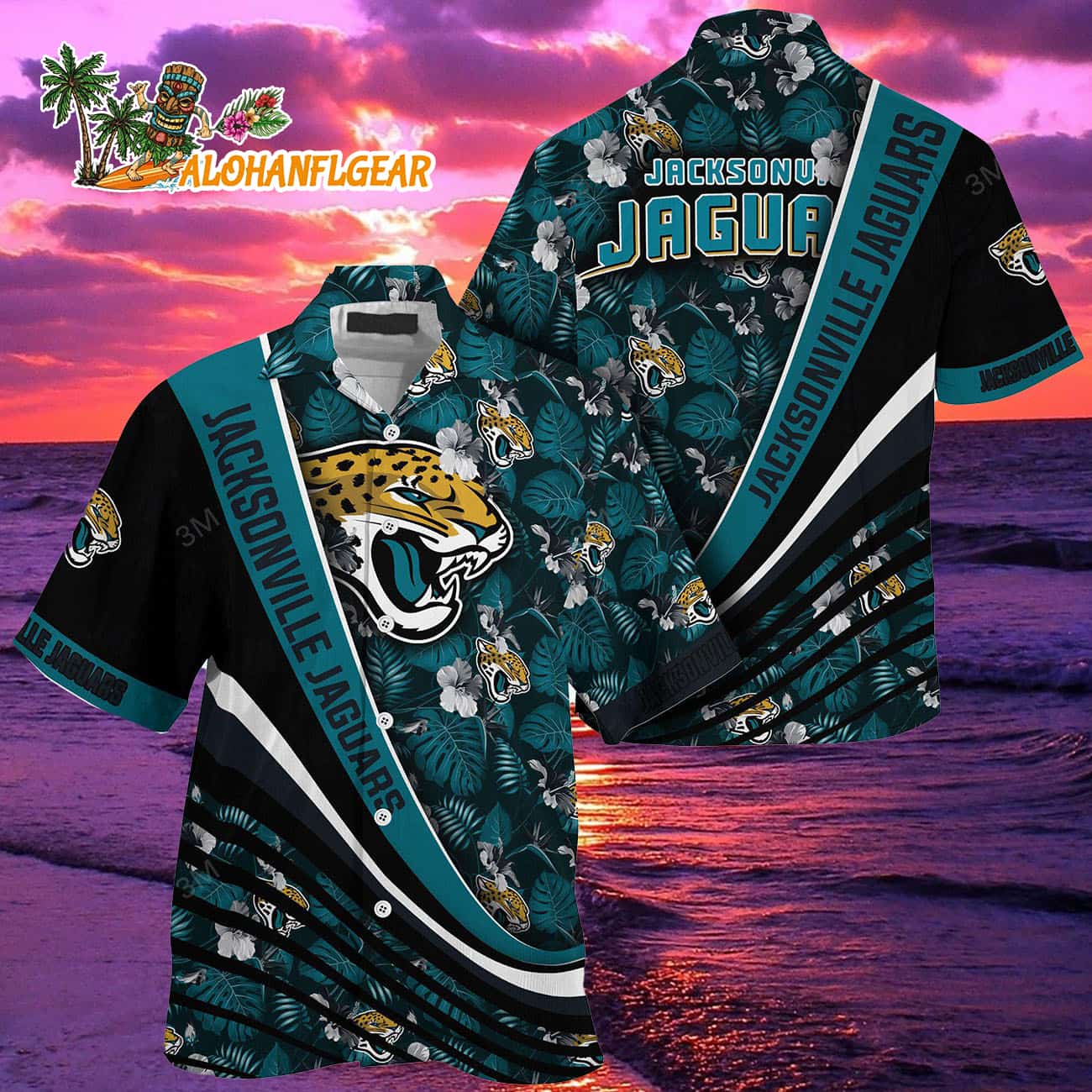 Jacksonville Jaguars Summer Hawaii Shirt With Tropical Flower Pattern Jacksonville Jaguars Summer Hawaii Shirt With Tropical Flower Pattern
