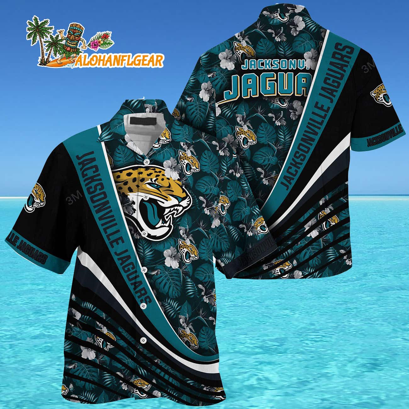 Jacksonville Jaguars Summer Hawaii Shirt With Tropical Flower Pattern Jacksonville Jaguars Summer Hawaii Shirt With Tropical Flower Pattern