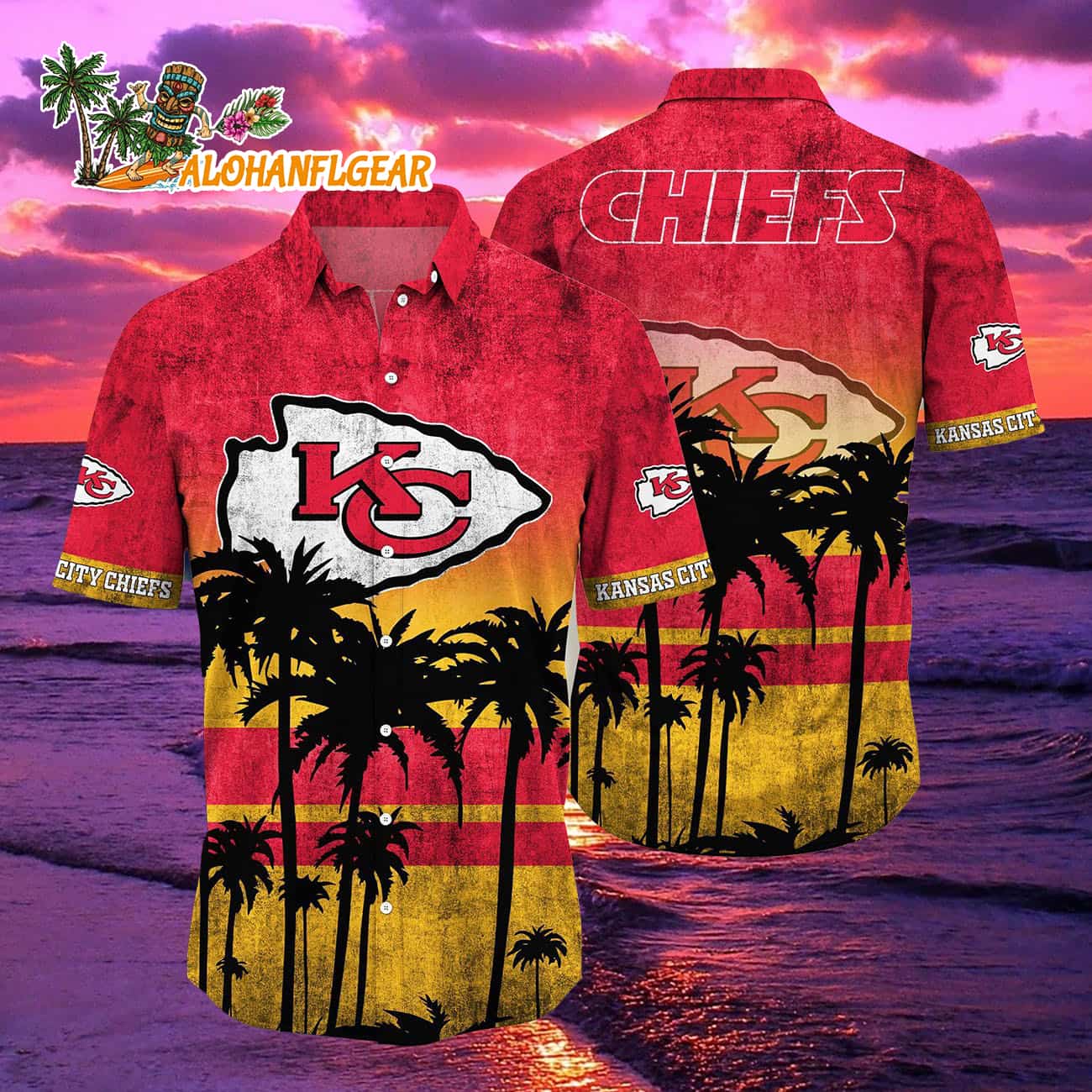 Kansas City Chiefs Palm Tree Summer New Hawaiian Shirt Kansas City Chiefs Palm Tree Summer New Hawaiian Shirt