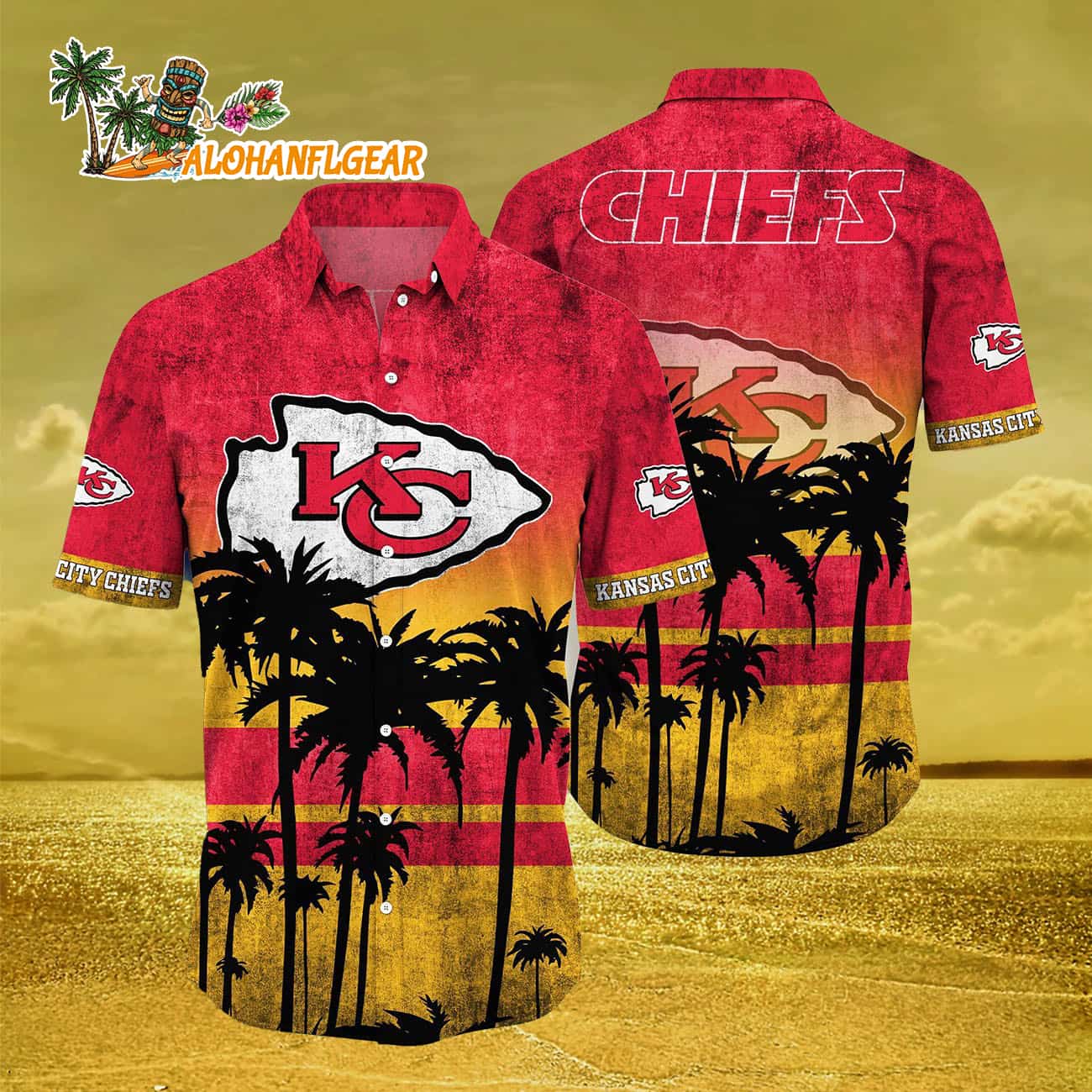 Kansas City Chiefs Palm Tree Summer New Hawaiian Shirt Kansas City Chiefs Palm Tree Summer New Hawaiian Shirt