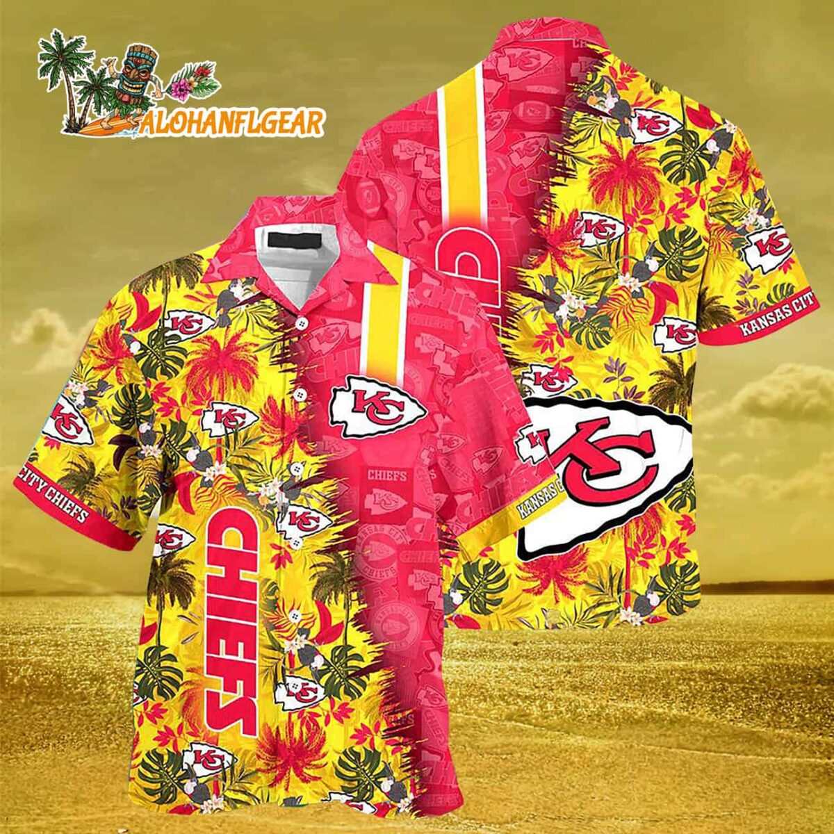 Kansas City Chiefs Summer Button Up New Design Hawaiian Shirt 2 Kansas City Chiefs Summer Button Up New Design Hawaiian Shirt 3