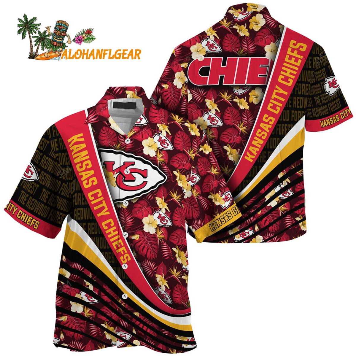 Kansas City Chiefs Summer Hawaii Shirt With Tropical Flower Pattern 1