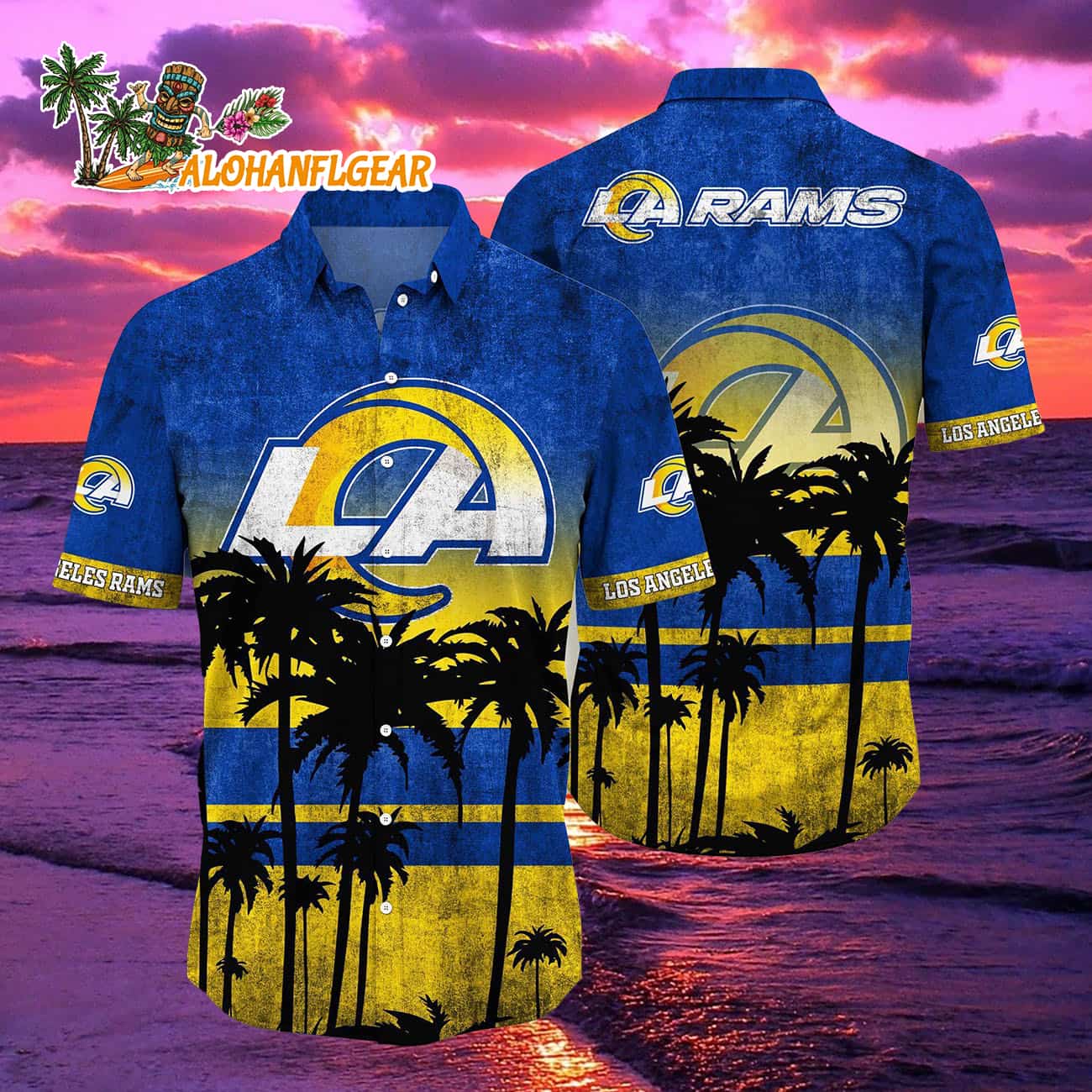 Los Angeles Rams Palm Tree Summer New Hawaiian Shirt Los Angeles Rams Palm Tree Summer New Hawaiian Shirt