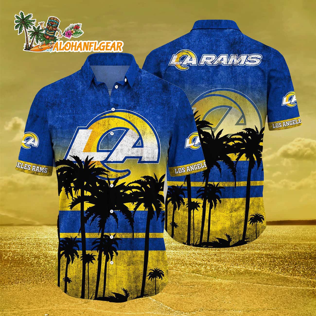 Los Angeles Rams Palm Tree Summer New Hawaiian Shirt Los Angeles Rams Palm Tree Summer New Hawaiian Shirt