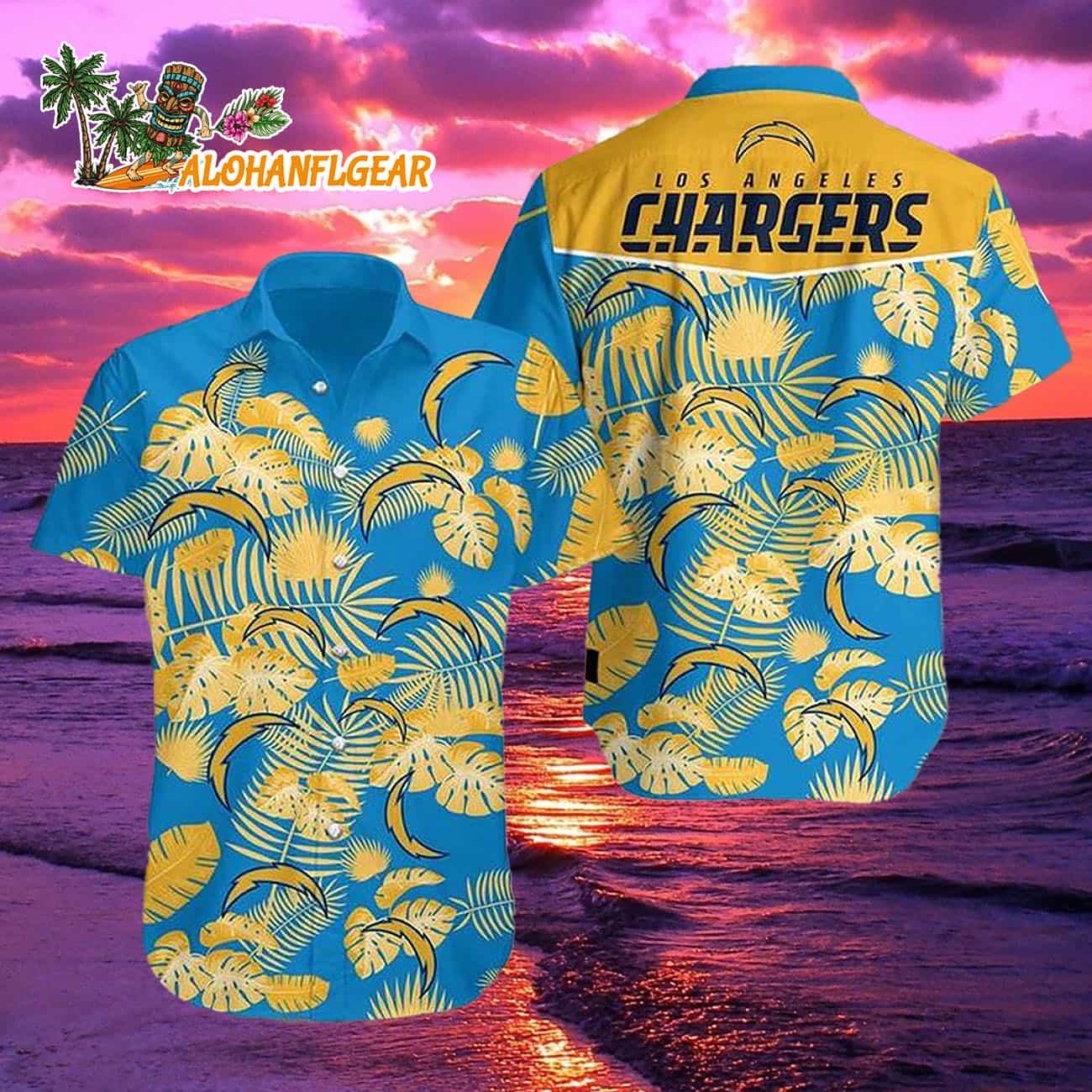 Los angeles chargers Hawaiian Beach Shirt Los angeles chargers Hawaiian Beach Shirt