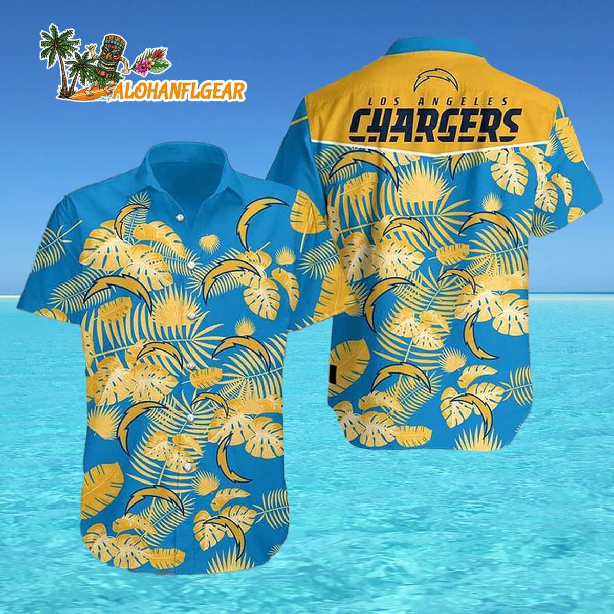 Los angeles chargers Hawaiian Beach Shirt 4 Los angeles chargers Hawaiian Beach Shirt 4