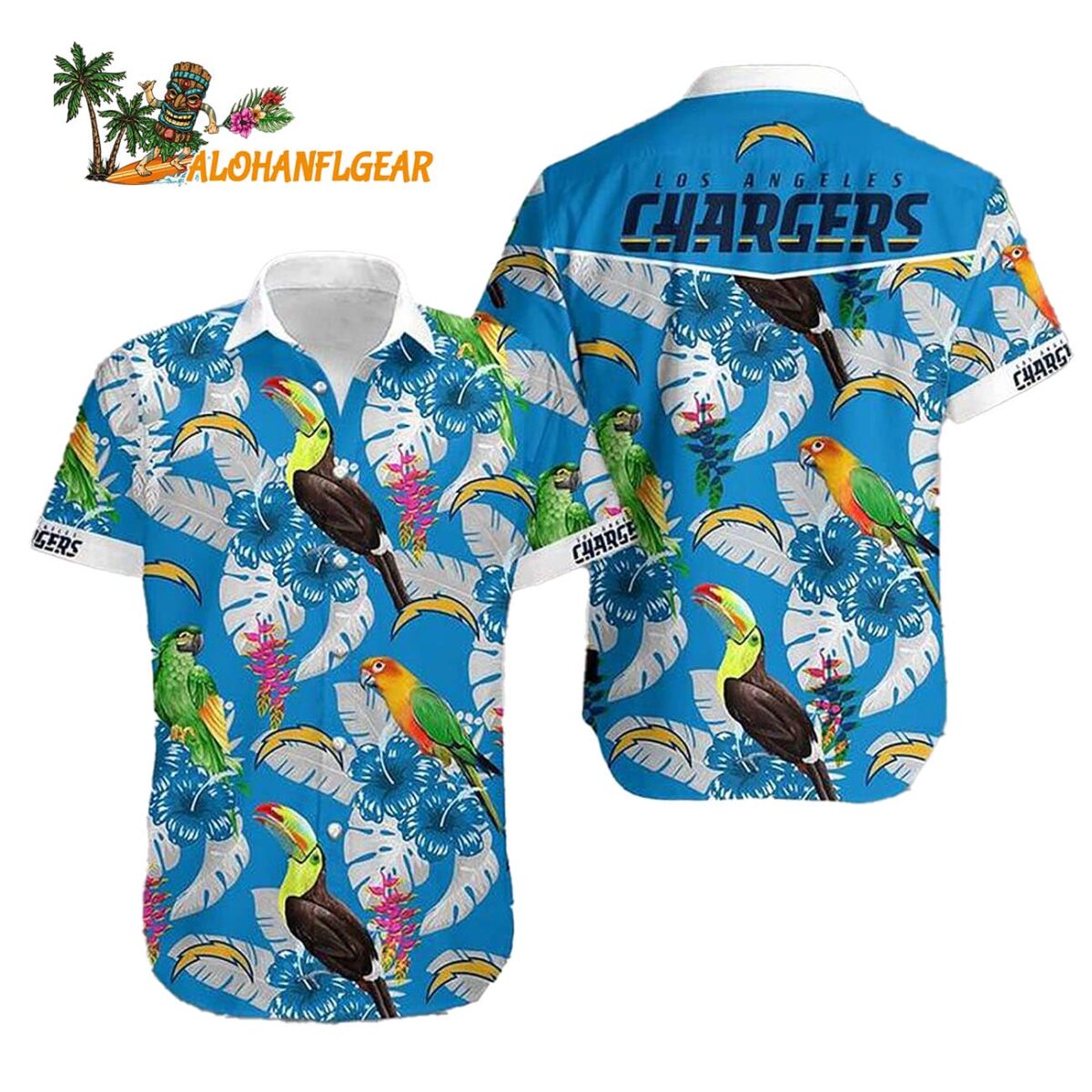 Los angeles chargers team Hawaiian Beach Shirt 1
