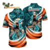 Miami Dolphins Halloween Horror Movie Characters Hawaiian Shirt 1