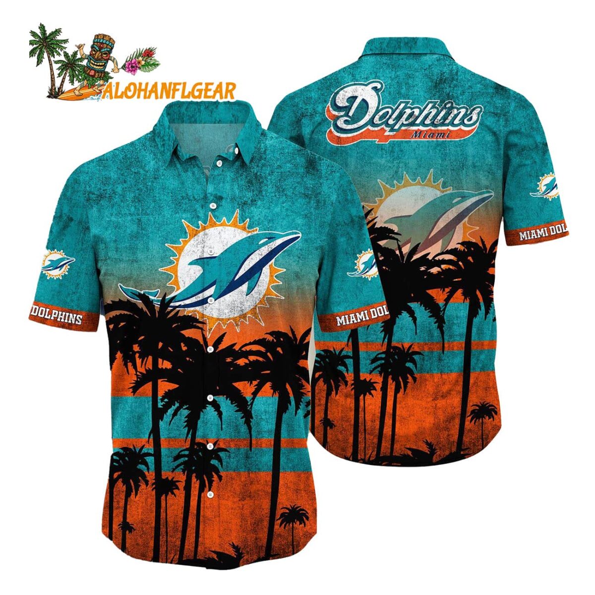 Miami Dolphins Palm Tree Summer New Hawaiian Shirt 1